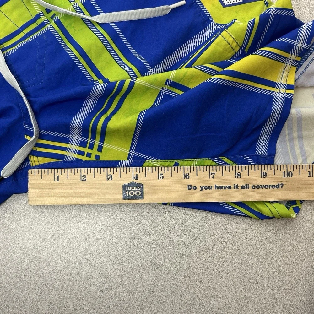 Volcom 4 Way Swim Trunks Men‎ Board Shorts Surf Skater Blue Green Pattern 28